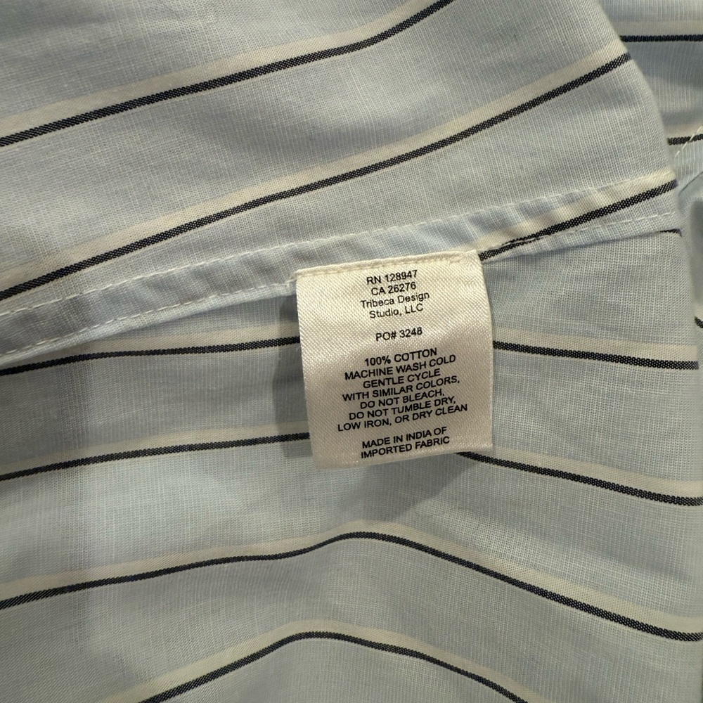 Nili Lotan Women's Blue Striped Button Down Shirt - Picture 6 of 7